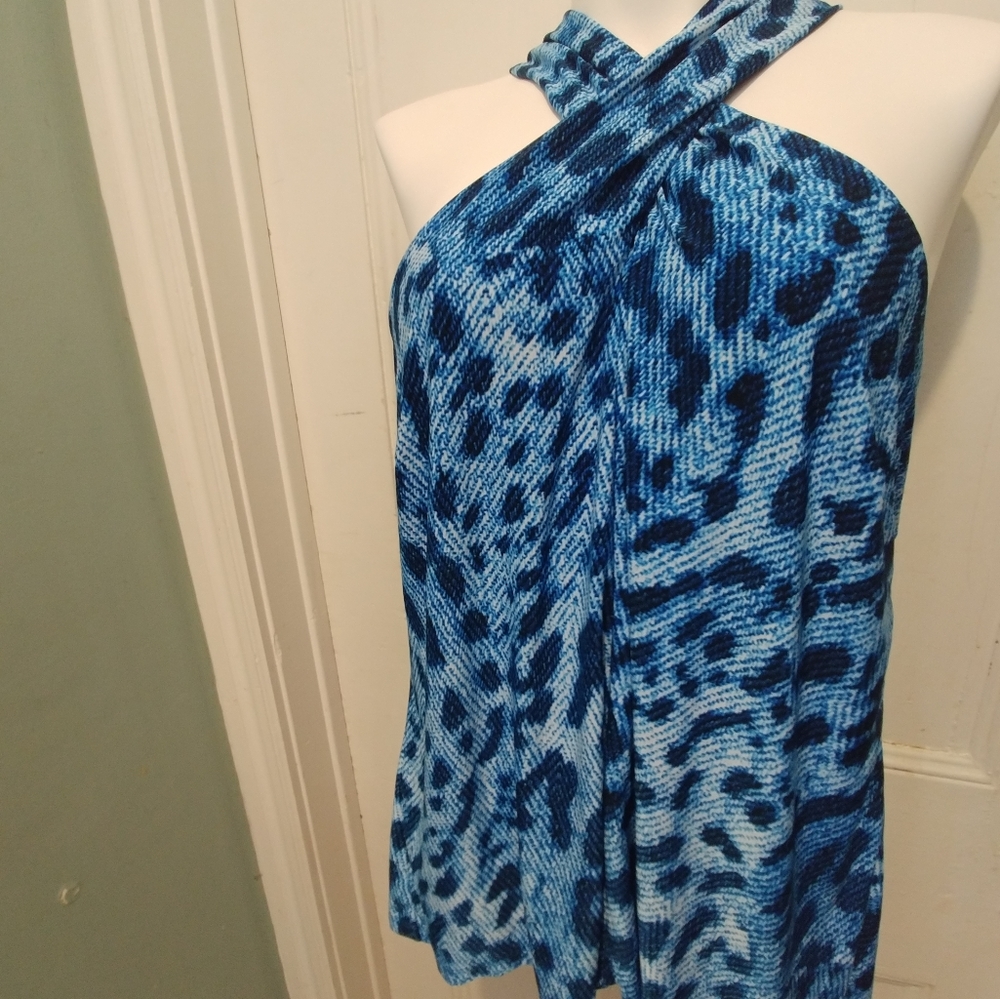 NWT INC International Halter Neck Animal Print Top - Picture 2 of 9